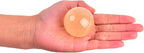 JIC Gem 2inch Natural Orange Calcite Healing Quartz Crystal Sphere Gemstone Ball with Wood Stand for Fengshui Healing and Decoration