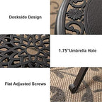 MFSTUDIO 3 PCS Retro Cast Aluminum Patio Bar Set with 2 Swivel Bar Height Stool and 1 Bar Round Table, All Weather Resistant Outdoor Table and Chairs Set