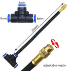 360° Adjustable Drip Irrigation System 32.8FT Garden Watering System with 10 Nozzles, Garden Irrigation System, Greenhouse Accessories, Atomizing System for Yard, Lawn, Plants, 5/16 in Hose