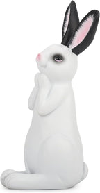 Resin Rabbit Figurine Modern Style Sculpture Statue Collectible Figurines for Home, Bedroom, Living Room, Cabinets, Office, Bookshelf, Desktop Decor