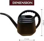 KP KOOL PRODUCTS 2 Liter Black Watering Can – Durable Plastic Indoor & Outdoor Plant Waterer – Lightweight Garden Tool with Easy Pour Spout – Perfect for Flowers, Herbs, and Houseplants – 1 Pack