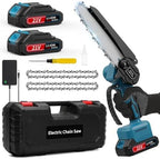 Mini Chainsaw, 6-Inch Electric Chainsaw Cordless, Brushless Portable Handheld Small Chain Saw with 2 Batteries, for Wood Cutting/TreeTrimming/Courtyard