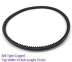 954-04050 Auger Drive Belt 1/2" x 35" for MTD Troy-Bilt Yard-Man Huskee Yard Machines Bolens Snow Blower Replaces 954-04050A, 754-04050 (Set of 1)