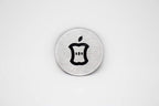 Metal Compost Sign | 2” Round, Compost Bin Label for Waste Basket | Brushed Silver Aluminum with Black Compost Symbol | Environment Signs | Ready to Hang
