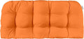 RSH DECOR Sunbrella Tufted Wicker Loveseat Cushion | 44” x 22" | Water and Fade-Resistant Performance Fabric | Outdoor Settee Cushion for Patio Furniture | Made in USA (Canvas Tuscan Orange)