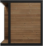 GL4 Outdoor Sauna Kit, Garden Luxury-Series Outdoor DIY Sauna Kit, Thermo-Spruce, up to 4 Persons Bundles (Sauna Heater and Sauna Stones Included) (Harvia The Wall SW60 - Black Steel)