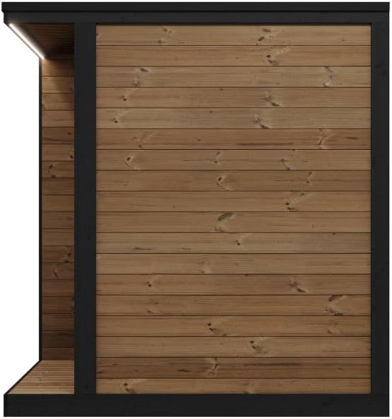 GL4 Outdoor Sauna Kit, Garden Luxury-Series Outdoor DIY Sauna Kit, Thermo-Spruce, up to 4 Persons Bundles (Sauna Heater and Sauna Stones Included) (Harvia Spirit SP60E - WiFi Xenio)