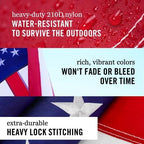 American Flag 3x5 Ft for Outside | Premium Heavy Duty TearProof Polyester US Flag | Longest Lasting High Wind Outdoor Flag with Embroidered Stars, Sewn Stripes, Brass Grommets | Fade Resistant