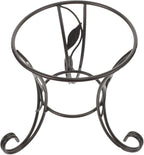 SUPVOX European Creative Metal Gazing Ball Stand, Reflective Garden Ball Holder, Iron, Black, 4.92 X 4.72 X 4.72 Inches, for Outdoor Decoration