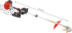 Weed Wacker Gas Powered, 43cc 2-Stroke Cordless Grass String Trimmer Lawn Edger, Weed Eater Brush Cutter with Shoulder Strap, Grass Trimmer Tools for Garden and Yard