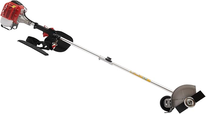 Gas Weed Eater, 26CC 2-Stroke Engine Weed Trimmer Brush Cutter Lawn Edge 8500RPM Air-Cooled Multi Functional Gas Powered String Trimmer for Agriculture Forestry & Landscaping