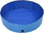 Foldable Dog Swimming Pool, Foldable Pet Swimming Pool, Portable Dog Pool, Bath Pool Collapsible Dog Pet Pool Bathing Tub, 47.2"x11.8" PVC Blue