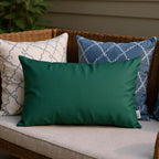 RSH DECOR: Sunbrella Pillow Covers Set of 4 | Covers Only - 26" x 16" | Outdoor Lumbar Pillow Covers Crafted with Sunbrella Performance Fabric | Canvas Forest Green