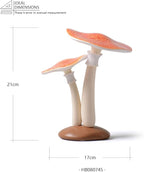 SEINHIJO Mushroom Decor Sculpture Garden Gifts Statue Outdoor Fairy Figurine Modern Patio Arts Polyresin 8.3inch