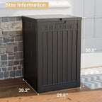 DRATO 48 Gallon Package Delivery Box, Large Lockable Storage Box, Double-Wall Resin Outdoor Package Delivery and Waterproof Deck Box for Porch, Patios