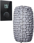 Model CL12GCP, Cube-Series Outdoor Home Sauna Suite Kit, Up to 8 Persons (Sauna Heater and Sauna Stones Included) (HIVE MINI 11 WiFi - Glass)