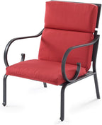 BrylaneHome Universal Chair Cushion - 45.75”L x 22”W x 2.75”H - Patio & Outdoor - Water, Stain & Fade Resistant - Black Ikat