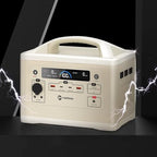 RAINBOW Portable Power Station 700W, 537Wh Backup LiFePO4 Battery, 3 x 110V/700W(Peak 1400W) AC Outlets, Solar Generator for Outdoor Camping, Quick Charge for Home, Hiking