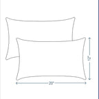 ADLIVWYD Lumbar Pillows for Indoor Outdoor uses,Waterproof Removable Cover with Zipper Outdoor Pillows Set of 2 for Patio Furniture,12×20 Inch (Cream)