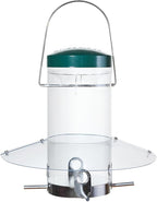 Birds Choice Classic Hanging Bird Feeder with Weatherguard Baffle | Squirrel Proof Bird Feeder for Cardinals, Chickadees, Woodpeckers | Sturdy Steel Construction | Backyard Birdseed Dispenser | Green