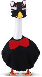 Outus Halloween Goose Outfits Funny Black Cat Outfit for Porch Goose 23inch Lawn Geese Cat Clothes Holiday Costume for Halloween Outdoor Yard Garden Decor