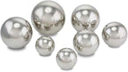 8 inch Diameter Gazing Ball,Silver Stainless Steel Polished Reflective Smooth Garden Sphere Globe Mirror,Colorful and Shiny Addition to Any Garden or Home