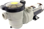 Rx Clear Dorado 1-1/2 HP Dual Port Pump | Above-Ground Swimming Pool Pump | 115V 9 Amps | See-Through Strainer Cover | Energy Efficient | Low Maintenance