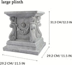 Outdoor Pedestal Stand for Garden Decor - ClassicalL Plinth Pedestal Stand for Statues, Decorative Garden Pedestals and Statue Stand, 11.5"(L) x 12"(H) x 11.5"(W)