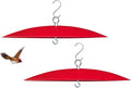 Bird Feeder Baffle, Metal Hummingbird Feeder Rain Guard for Bird Houses,13 inch Hanging Baffle Weather Guard for Outside Red 2 Pack