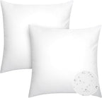 Pack of 2 18x18 Outdoor Pillow Inserts, Water Resistant Throw Pillow Inserts, Cushion Inner Pads for Patio, Furniture, Sofa, Bed, Living Room, Garden Decorative Waterproof Pillow Inserts