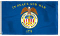 AGAS United States Merchant Marines Flag 3x5 Ft - Printed 200D Nylon Canvas Header Two Brass Grommets US Military Merchant Marines Flag