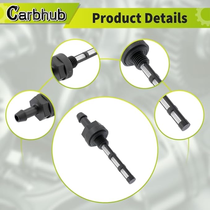 Carbhub 951-10651 Gas Fuel Tank Nipple Outlet Line Screen Compatible with Troy Bilt Snow Blower Thrower Garden Tiller Guel Tank 208cc 357cc Compatible with Craftsman MTD Cub Cadet Replaces 95110651