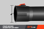 Blütezeit Cordless Leaf Blower, 21V Battery Powered Leaf Blower (6.0Ah Battery & Charger Included), 400CFM Electric Lightweight Blower for Lawn Care with 6 Speeds Adjustable