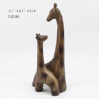 Lukitas Giraffes Statue and Sculpture Decor, Mom-and-Baby Giraffe Figurine, Creative Desktop Decorative Ornaments, Resin 11.5''