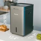 Reencle Gravity Electric Composter - 22L Kitchen Composter– Decomposes 3.3 lbs Daily, Odorless & Quiet Indoor Composting, Rapid Decomposition with All-New Compost Starter 2.0 + Booster Pack (Silver)
