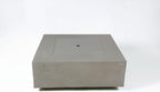 Elementi+ | Capertee Gas Fire Pit Cast Concrete 40" Square Fire Table, Outdoor Fire Pit Electronic Ignition | Canvas Cover, Fire Glass and Burner Lid Included | Light Gray | Propane Gas