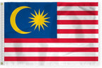 AGAS Malaysia Flag 2x3 ft Outdoor 200D Nylon Double Stitched Hem Rust Proof Brass Grommets Canvas Header Malaysian National Flag