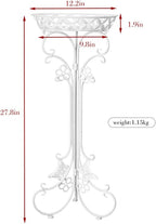 2 Pack Metal Potted Plant Stand Tall Flower Pot Stands Potted Holder Indoor Outdoor Decorative Plant Display Rack for Garden