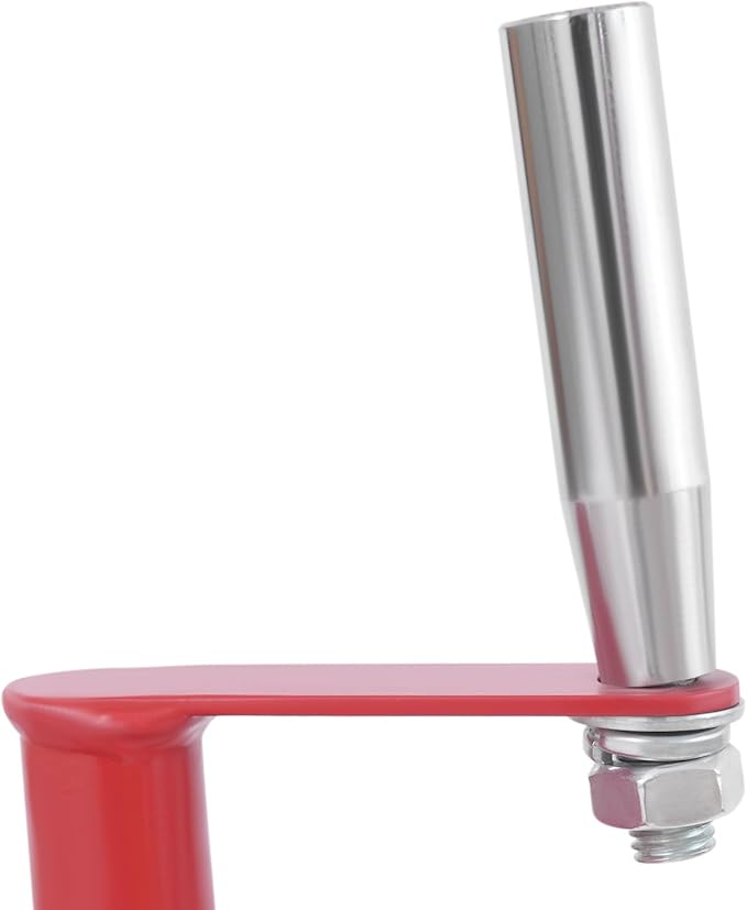 Lawn Mower Lift Jack,880 Lbs Capacity Telescopic Maintenance Jack Lawn Tractor Lift Tools Repair Bracket with Crank Handle,Foldable Ride on Lawn Tractor Lifter for Lawn Mowers and Garden Tractors,Red