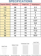 13 Gallon Trash Bags, Pack of 28, Black Kitchen Garbage Bags 13 Gal, 61x75cm, 12g/pcs, Unscented