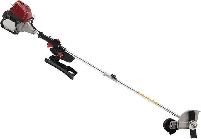 0.75kw Gasoline Lawn Mower, 35.88cc Hand-Held Gas Grass Trimmer, 4-Stroke 2T Cutting Edge Blade Head Gas Lawn Mower with Silencer, 8500rpm, Heat Dissipation Holes, 2800-3000r/Min Idling Speed