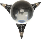 Pacific Giftware Raven Skulls and Crystal Ball Figurine, 5.5-inch Length, Cold Cast Resin, Table Decoration