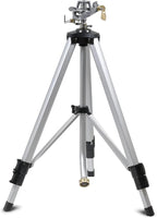 YAMATIC Impact Sprinkler on Tripod Base, 50-inch Heavy Duty Metal Sprinkler for Yard, 360 Degree Rotating Zinc Head for Large Area, 3/4" Brass Connector, Extension Legs Flip Locks, Spray up to 20-90ft