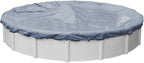 Robelle 30 ft Commercial Blue Winter Pool Cover for Above Ground Pools, 4 ft Overlap (34 ft Cover Size), Solid 12 x 12 Scrim, 3.7 oz/yd2, 18-Year Warranty, Style: 3430-4