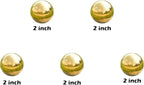 Nerien Gazing Ball, 2 Inch Stainless Steel Garden Mirror Globe, Polished Ornament Sphere, Hollow Floating Reflective Hemisphere, for Home Outdoor Pond Housewarming Swimming Decoration, Gold, 5pcs