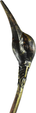 Seraphic Cast Iron Metal Crane/Heron Bird Garden Sculptures Statues for Indoor or Outdoor Lawn Decor, Rustic Bronze, Set of 2