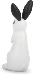 Resin Rabbit Figurine Modern Style Sculpture Statue Collectible Figurines for Home, Bedroom, Living Room, Cabinets, Office, Bookshelf, Desktop Decor