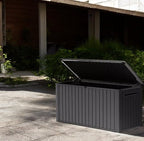 170-Gallon Outdoor Storage Deck Box, Weather-Resistant, (Graphite)