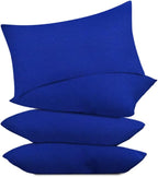 Covers & All Premium Rectangle ThrowPillow Inserts with Covers Set of 4, 12 x 20 Inches Blue, Decorative Cushions for Couch Sofa Home Decor Office Travel UV Resistant Waterproof Soft Cushions Pillows