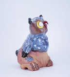 Ceramic Garden Decor - Owl Lawn stake - Outdoor statue - Perfect, unique gifts for gardeners woman, men, yard gifts - Handmade, Frostproof